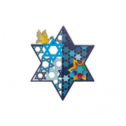דורית יודאיקה אמנות קיר בגודל בינוני כוכב של... | מתלי קיר מאת דורית